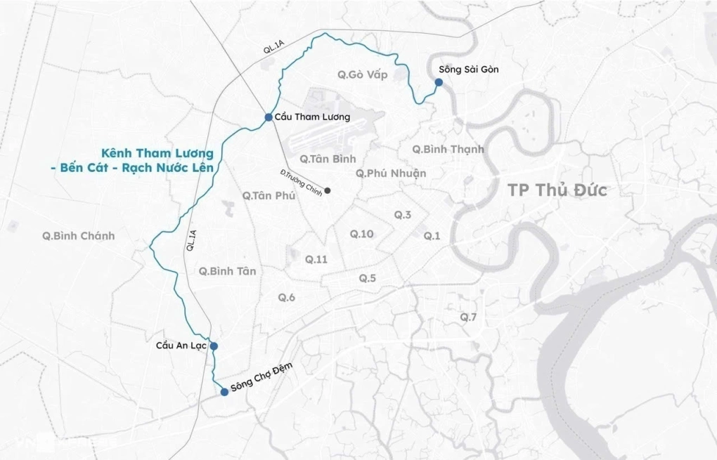 thông xe kênh tham lương bến cát 2 hướng tuyến kênh tham lương - bến cát - rạch nước lên