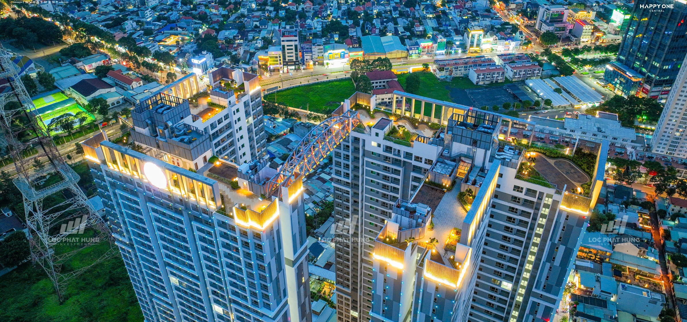 hình ảnh thực tế trên sân thượng happy one central