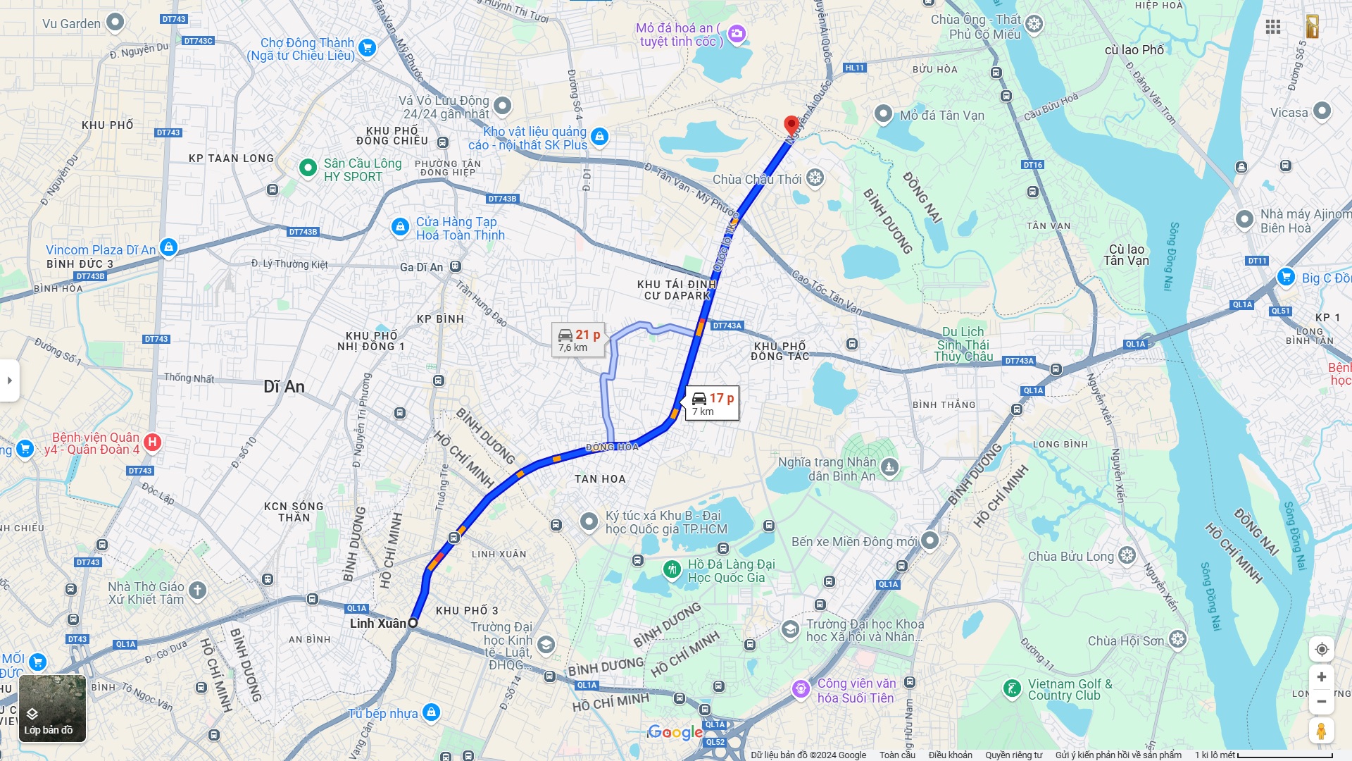 XUNG QUANH PICITY SKY PARK: ĐIỂM NHẤN QUY HOẠCH ĐẾN 2030 6 Quốc lộ 1K Quy hoạch 6 làn xe, lộ giới 54m trên đoạn dài 5,08km qua Dĩ An